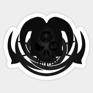 Black Demon Skull Sticker